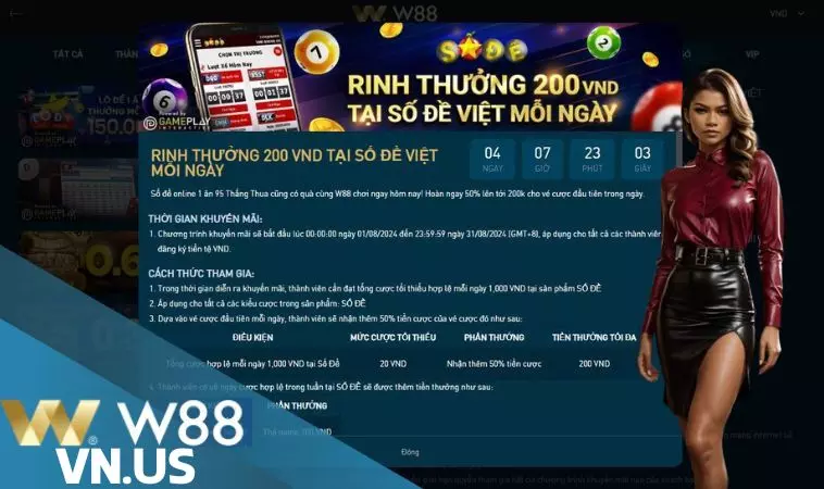Khuyến Mãi Hot: Chơi Số Đề Việt Thưởng 200 VND Mỗi Ngày 1 Cách tham gia ưu đãi chơi số đề Việt thưởng 200 VND mỗi ngày