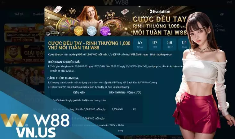W88 thưởng 1 triệu mỗi tuần, đăng ký ngay! W88 thưởng 1 triệu mỗi tuần, đăng ký ngay!